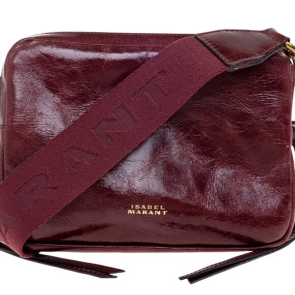 Isabel Marant  Nessah Leather Crossbody Bag | Burgandy - Picture 1 of 3